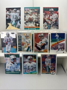 Dan Marino Dolphins Vintage 10 card lot